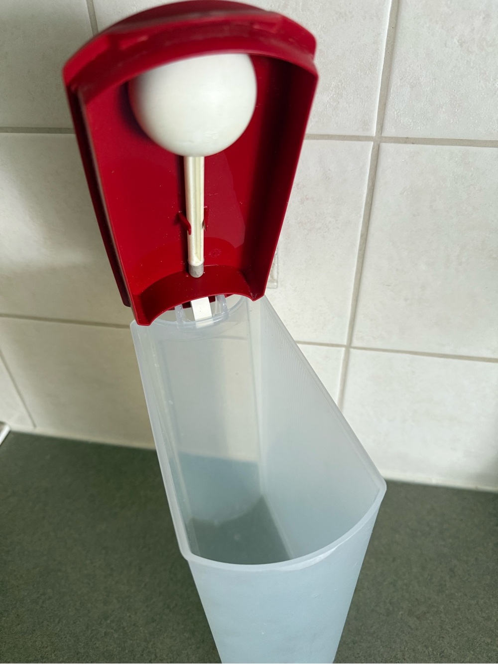 Tupperware Red Lid Tall Translucent pantry Container - Picture 3 of 4